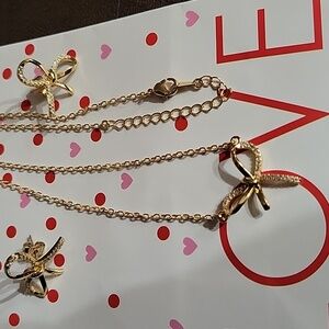 Unbranded bow necklace and matching earrings